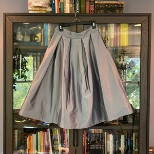 Shimmery Silver WHBM Midi Skirt